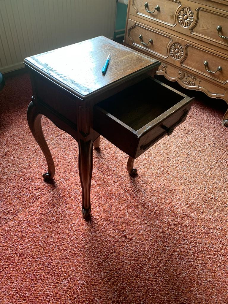 Nachtkastje of klein tafeltje met 1 lade, Huis en Inrichting, Ophalen, Gebruikt