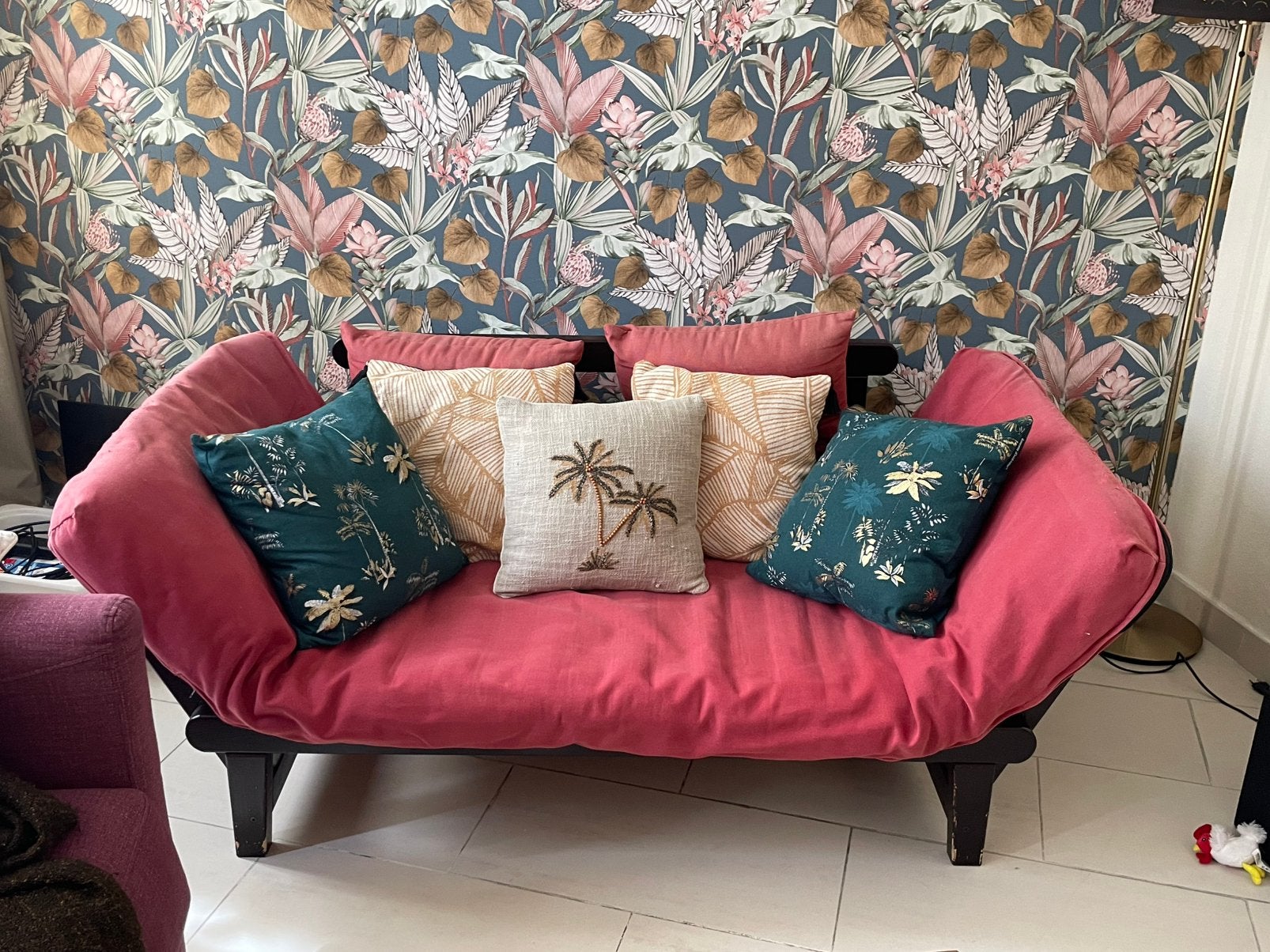 Canapé-lit Méridienne futon, Enlèvement, Comme neuf, 200 cm