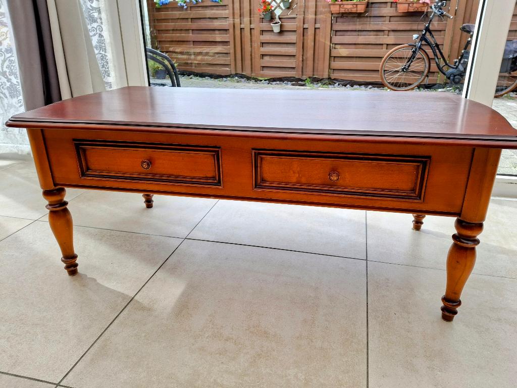 Eiken Salon Tafel 129 euro, Huis en Inrichting, Tafels | Salontafels, Ophalen, Kersenhout, Gebruikt, 100 tot 150 cm