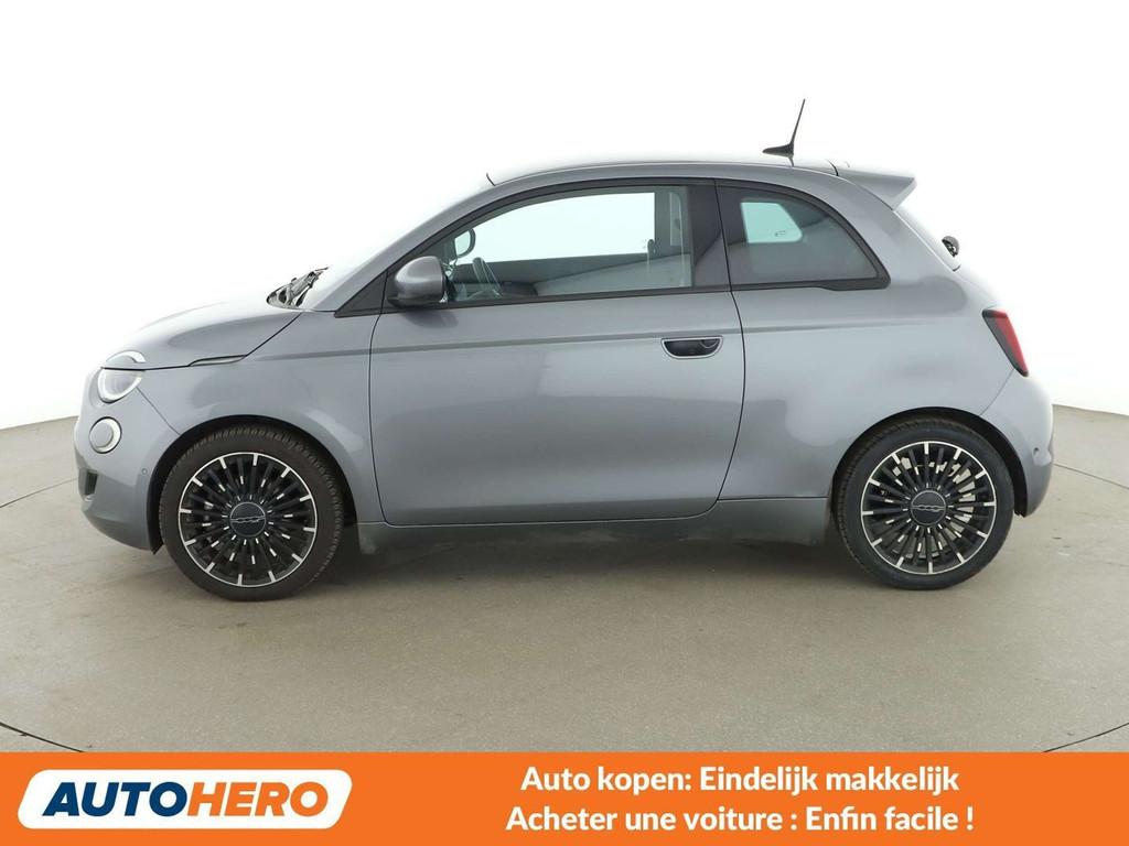 Fiat 500E electric drive 87 kW Icon (bj 2021, automaat), Auto's, Fiat, 4 zetels, Stof, 1365 kg, Grijs