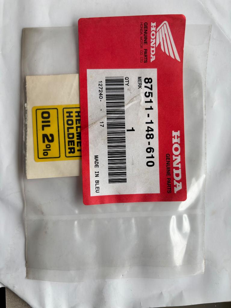 Honda Camino originele tanksticker 2%, Ophalen of Verzenden