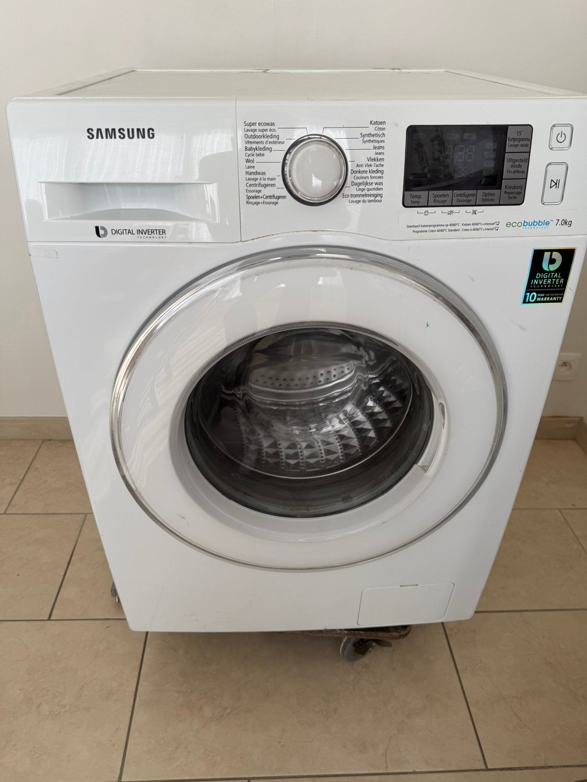 Samsung wasmachine 7lg ecobubble, Elektronische apparatuur, Ophalen, Gebruikt, 85 tot 90 cm, 1200 tot 1600 toeren