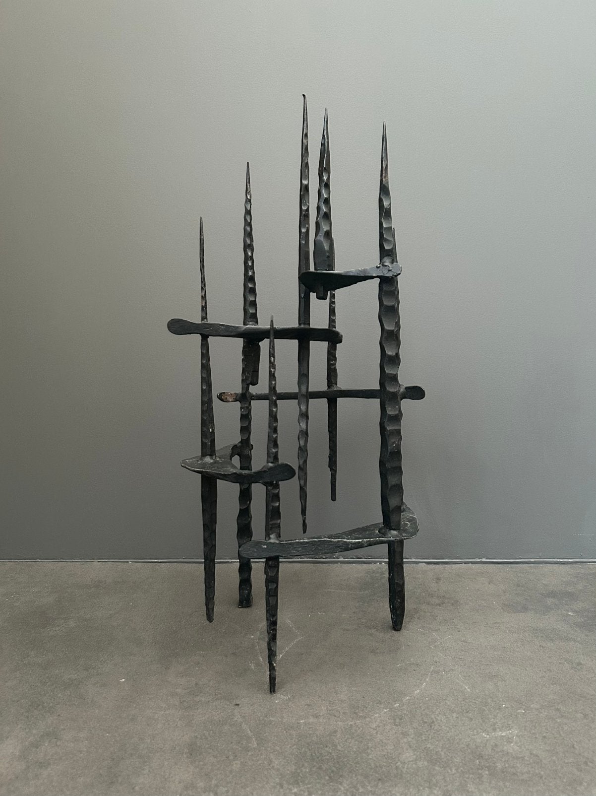 Sculpture en fer brutaliste de David Palombo - 1960, Antiquités & Art, Enlèvement ou Envoi, Autres matériaux