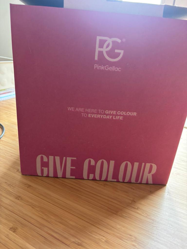 Manicureset met LED-lamp Pink Gellac, Ophalen of Verzenden, Zo goed als nieuw