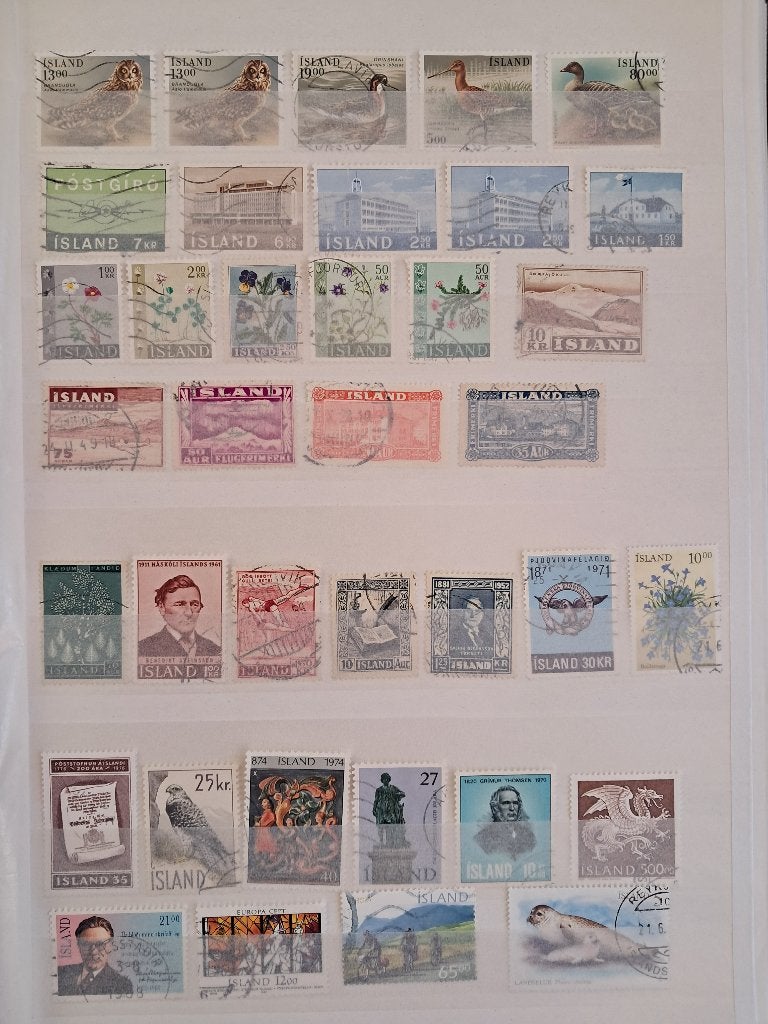lot de timbres islandais, à échanger svp, Enlèvement ou Envoi, Islande