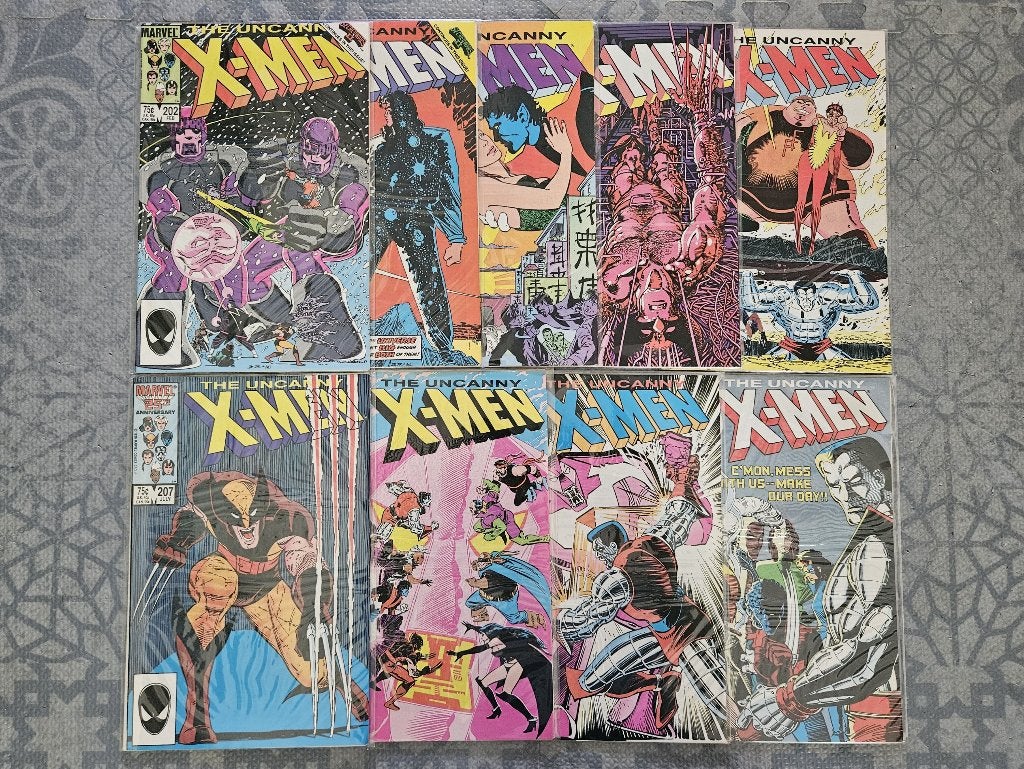 the Uncanny X-Men (vol.1) #202-210 (1986), Série complète ou Série, Enlèvement ou Envoi, Utilisé