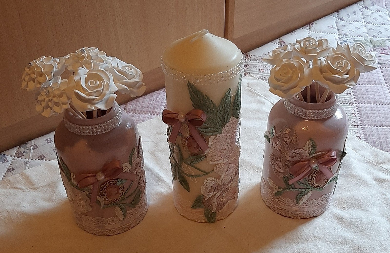 Bougeoirs et bougies 15 eur pièce, Enlèvement ou Envoi, Comme neuf