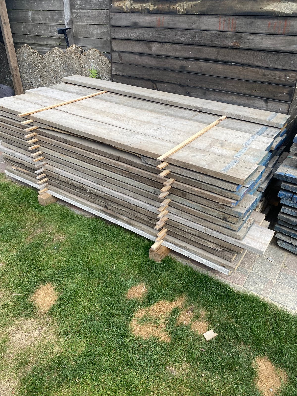 Gebruikt steigerhout  2m. (3EURO), Ophalen, Zo goed als nieuw
