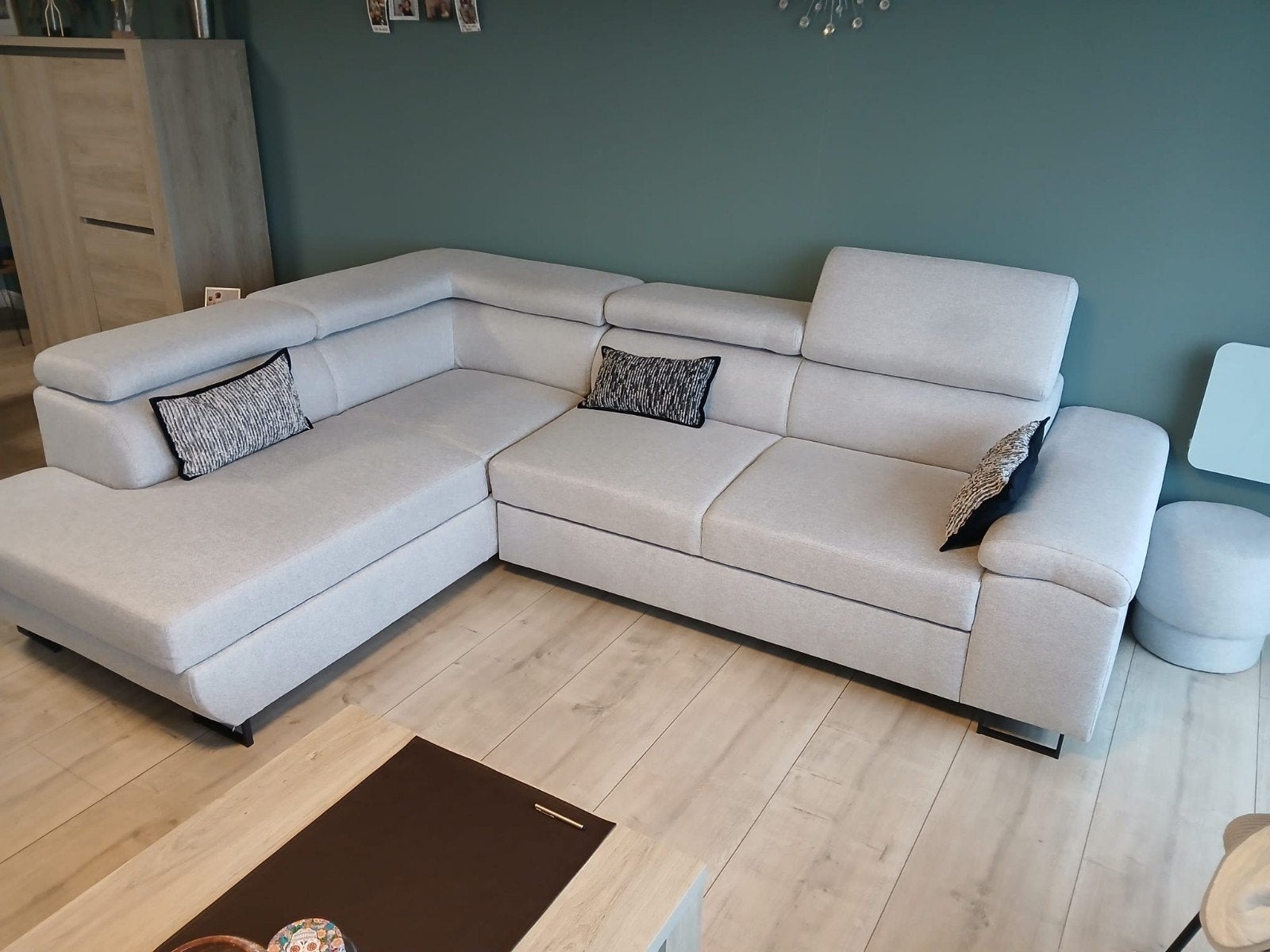 mooie zithoek in nieuwstaat, Ophalen, Zo goed als nieuw, Stof, Modern