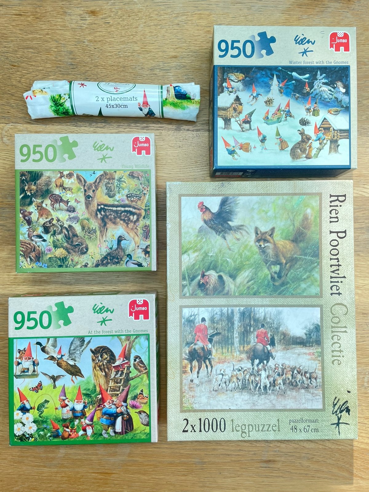 Pakket puzzels van Rien Poortvliet, Enlèvement ou Envoi, Comme neuf