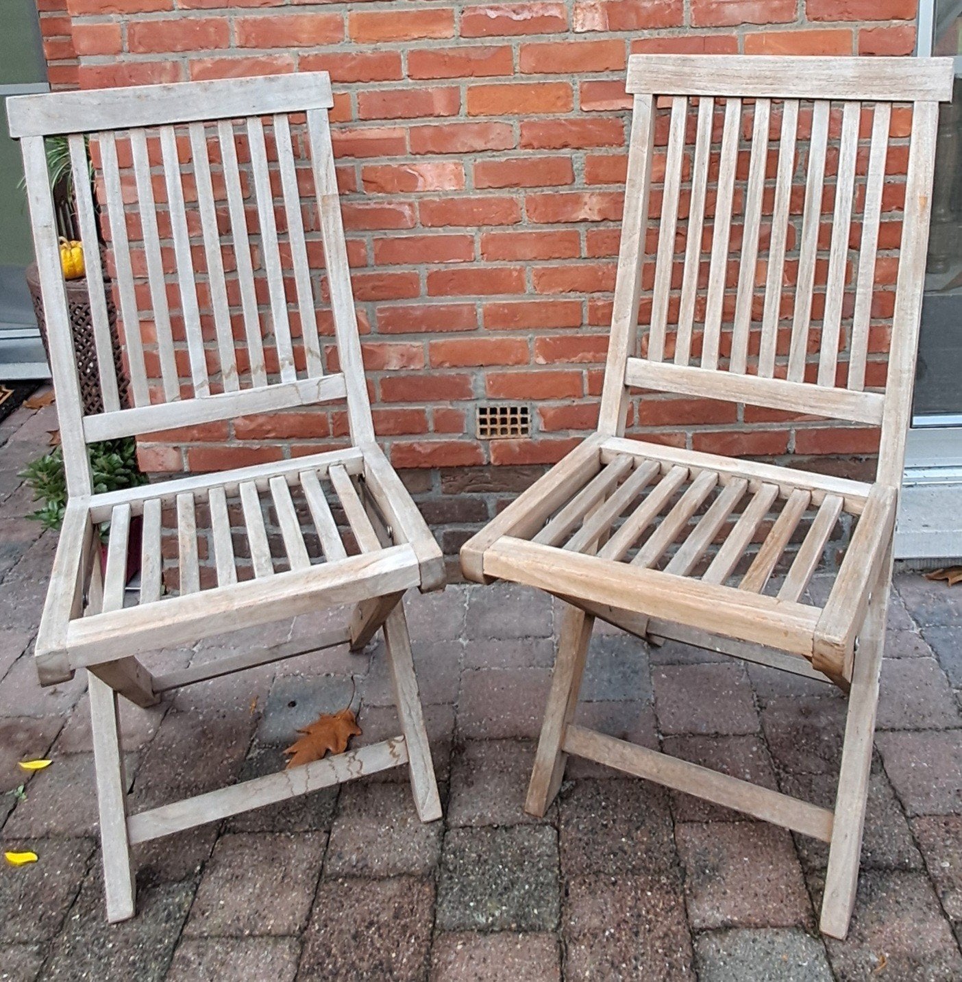 2 houten klapstoelen merk Morati, Ophalen, Gebruikt, Hout, Inklapbaar
