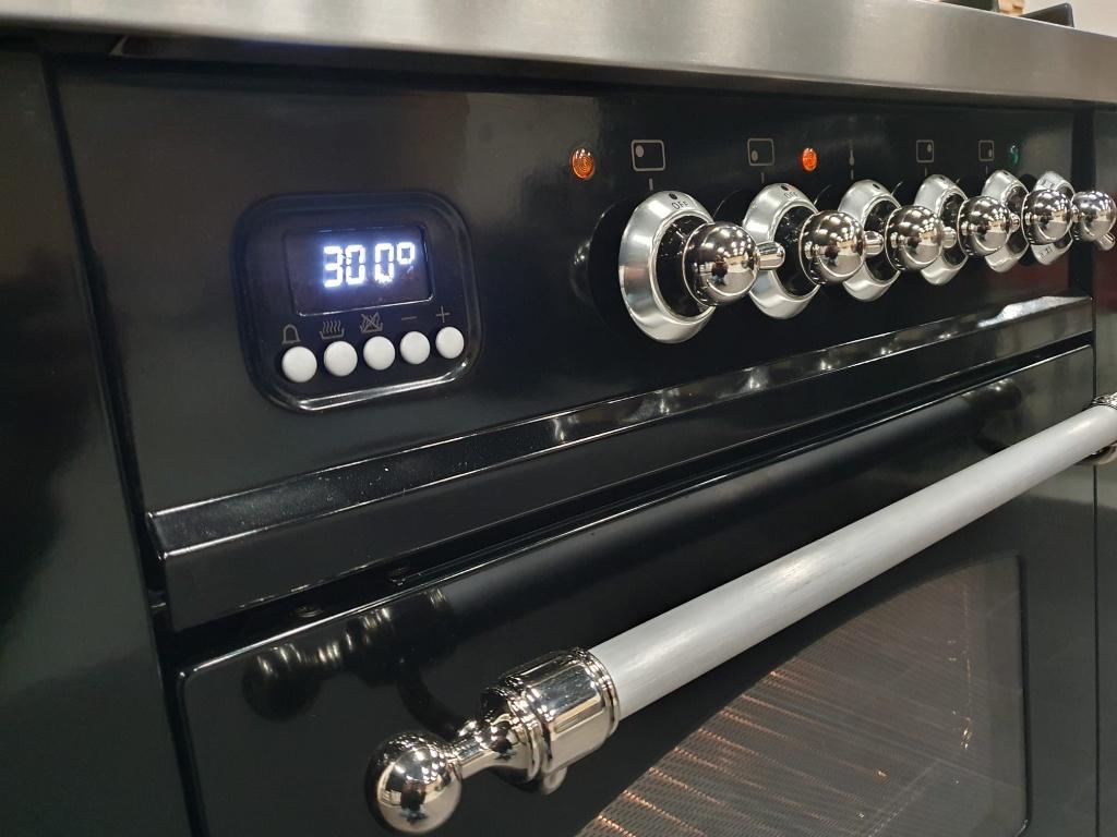 🔥Luxe Boretti Fornuis 70cm hoogglans zwart + rvs 300° oven, Elektronische apparatuur, Fornuizen, Ophalen, 60 cm of meer, 4 kookzones