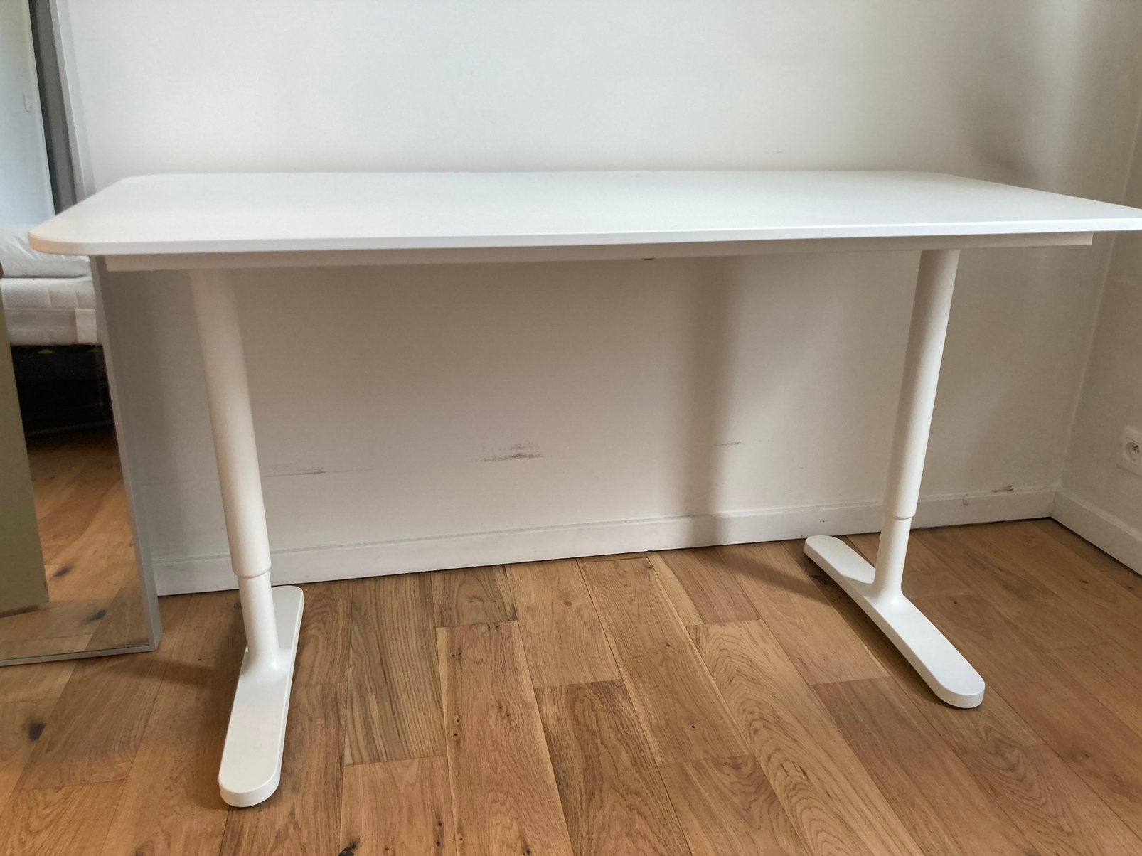 Bureau blanc Bekant 120x80 cm, Maison & Meubles, Bureaux, Enlèvement, Utilisé, Blanc