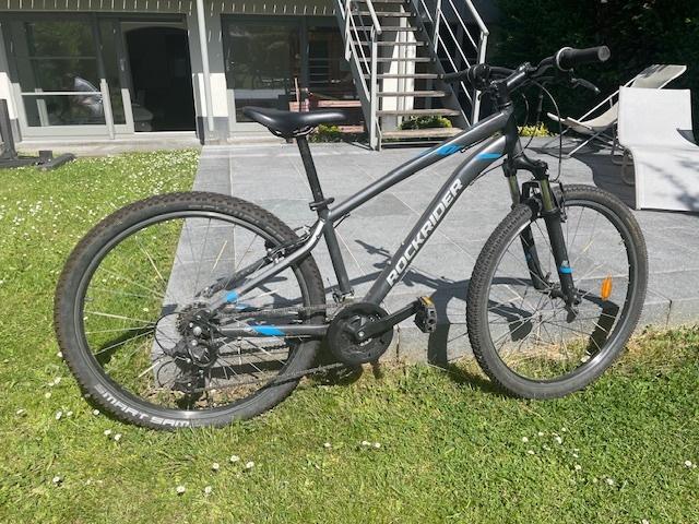 VÉLO VTT ST 100 GRIS 27,5" - ROCKRIDER, Vélos & Vélomoteurs, Enlèvement, Utilisé, Plus de 20 vitesses, Frein à disque