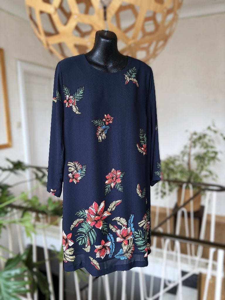 Pepe Jeans jurk met florale print, mt M (38) - nieuwstaat, Maat 38/40 (M), Meerkleurig, Ophalen of Verzenden, Zo goed als nieuw
