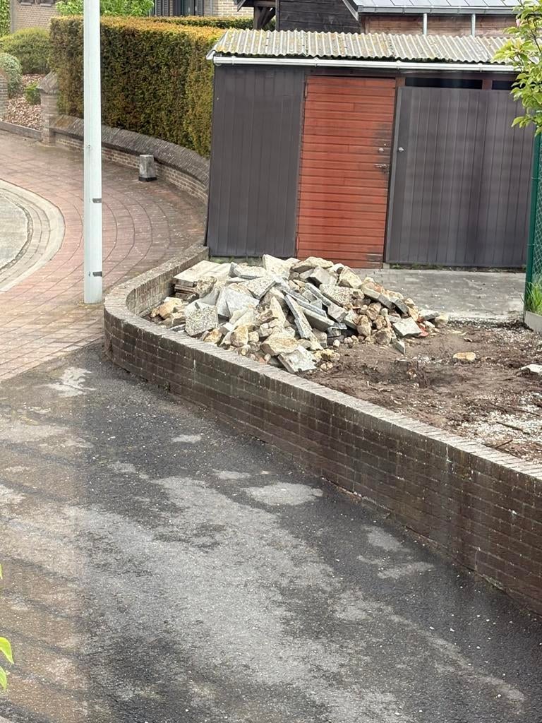 Gratis steenpuin, Ophalen, Gebruikt, Overige materialen