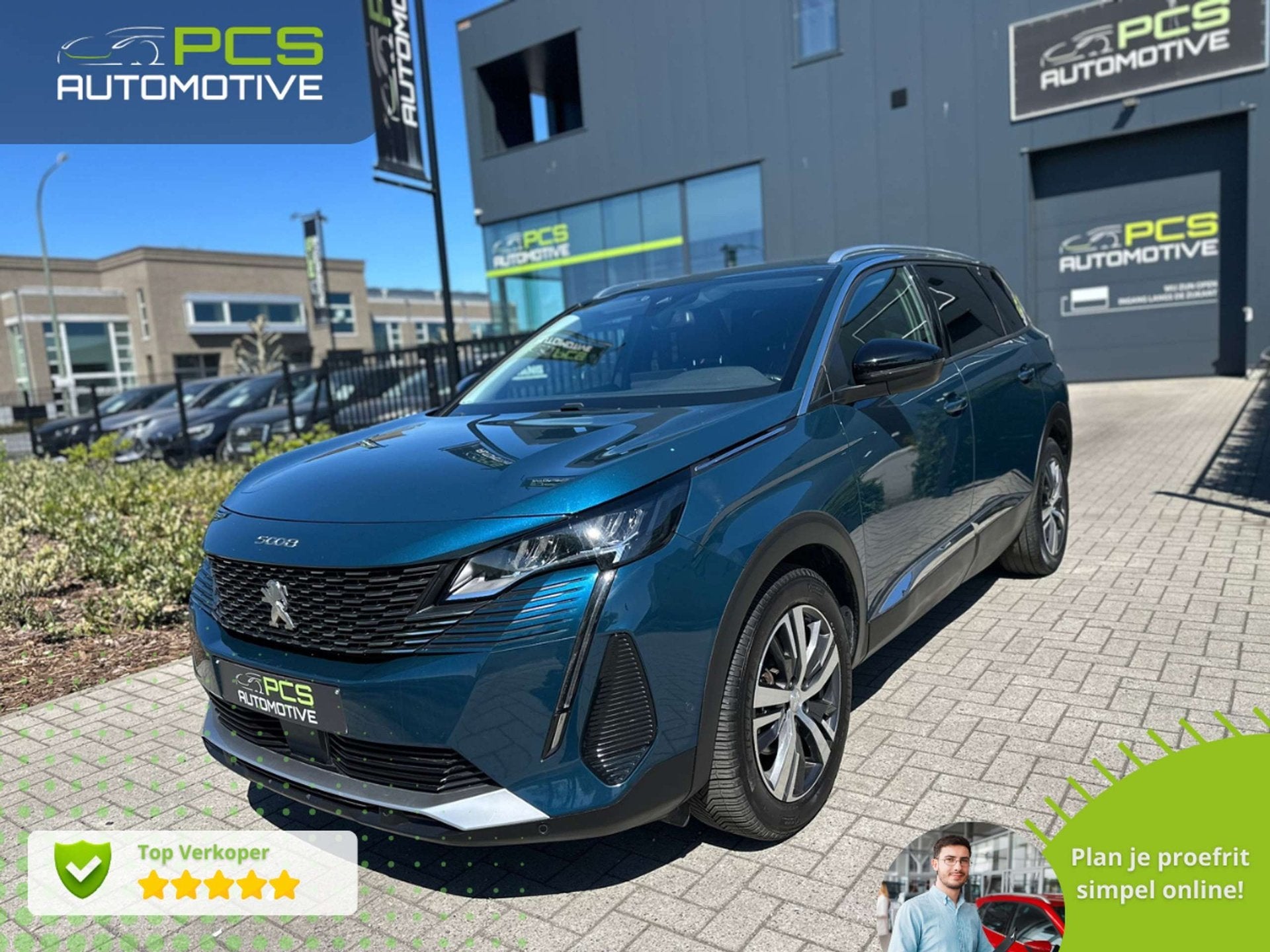 Peugeot 5008 1.2 PureTech Allure Pack 7 PL / Automaat / 2022, Auto's, Automaat, Gebruikt, 1199 cc, Blauw