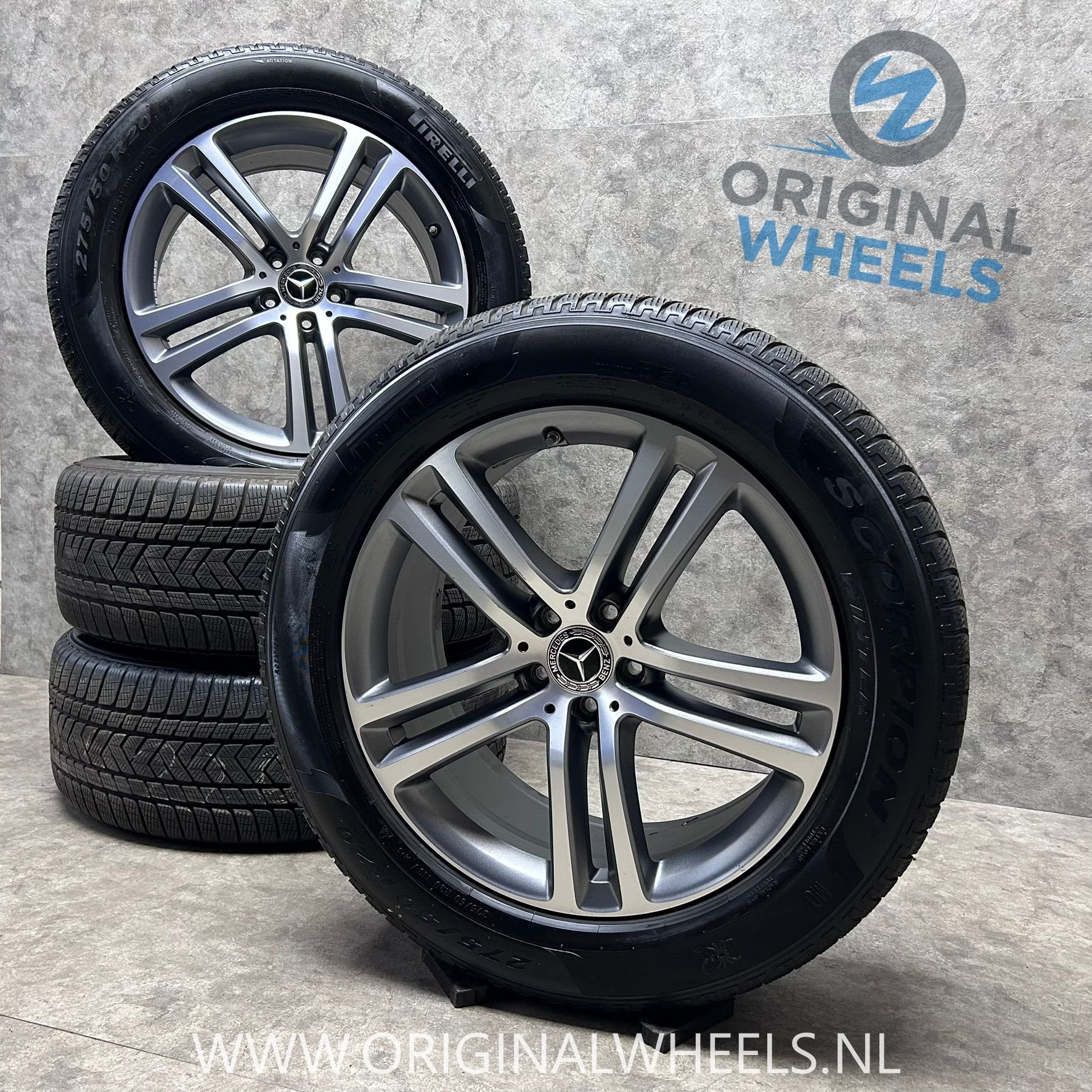 20 inch originele velgen + winterbanden Mercedes GLE, Auto-onderdelen, Gebruikt, -, -, Banden en Velgen
