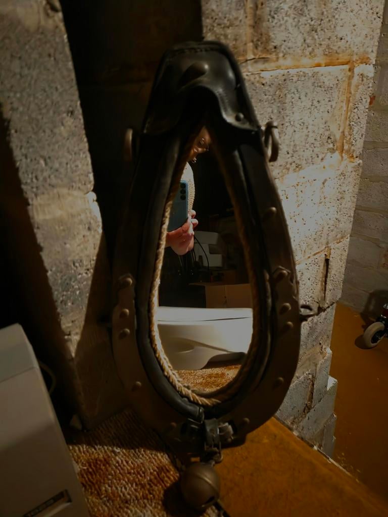 Miroir ancien fait avec collier de chevaux de trait, Antiquités & Art, Enlèvement