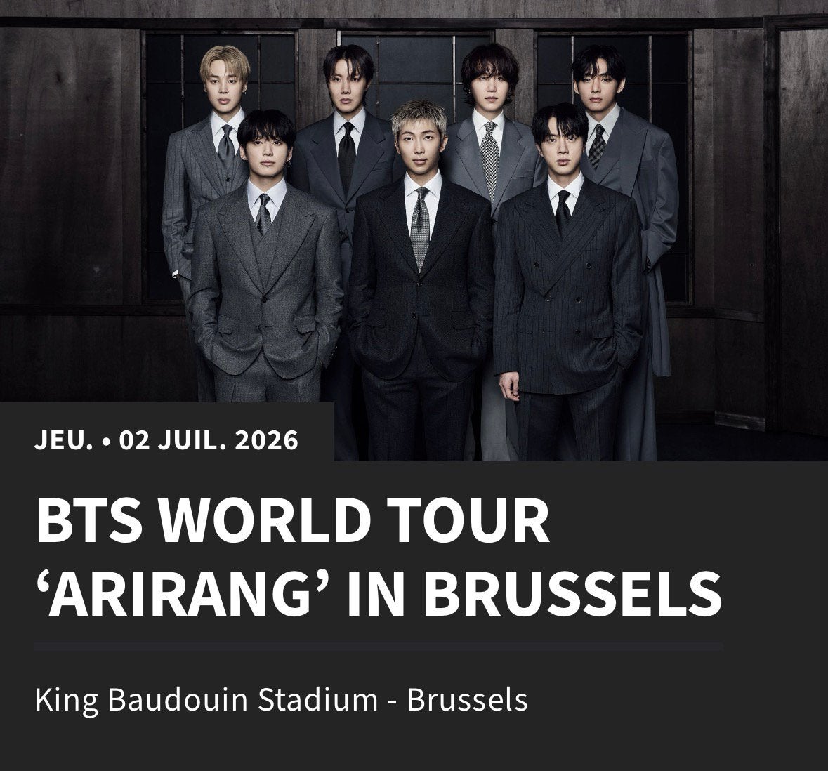 PLACE BTS - Stade Roi Baudouin standing floor, Tickets & Billets, Deux personnes, Juin