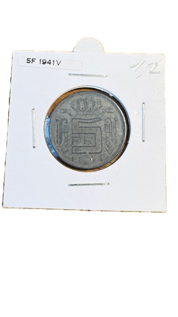 LEOPOLD III: 5 FRANK 1941V (2), Ophalen of Verzenden