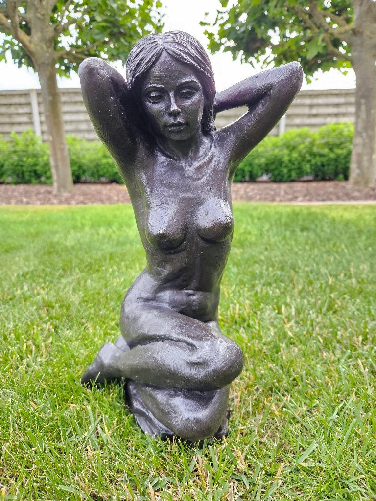 Bronzen zittend naakt sensueel beeld, ook andere bronzen!, Antiek en Kunst, Ophalen of Verzenden, Brons, 20 - 50 cm, Beeld