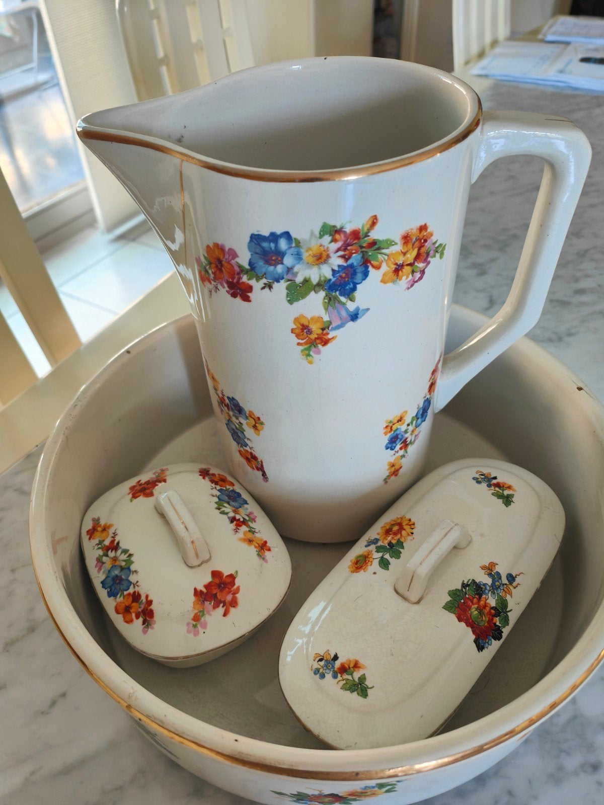Ensemble de toilette VENTAGE en porcelaine, Enlèvement