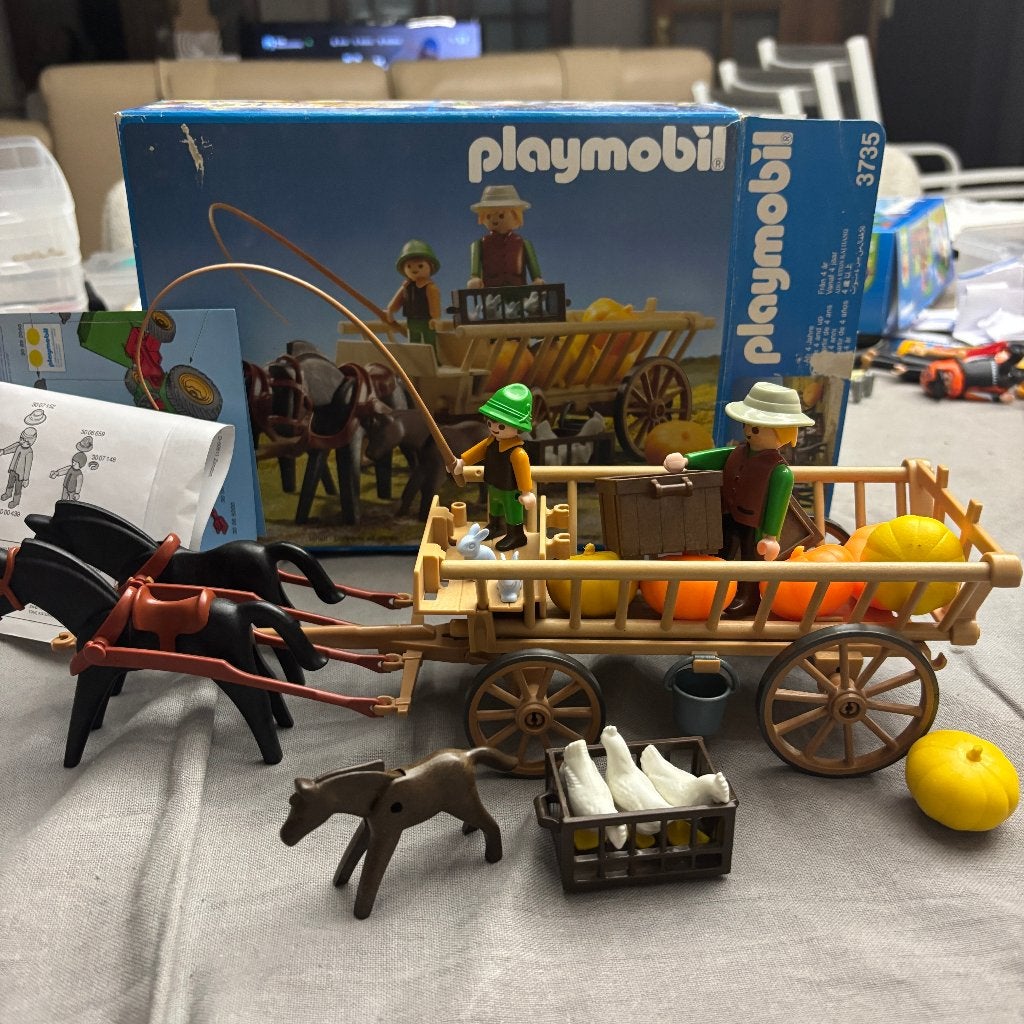 Playmobil 3735 Chariot de récolte, Comme neuf, Véhicule, Country, Kit complet