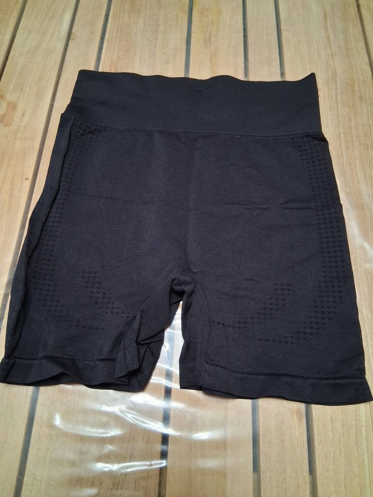 Zwarte naadloze high-waist shaping / sportshort – stretch, Maat 38/40 (M), Zwart, Overige typen, Onbekend