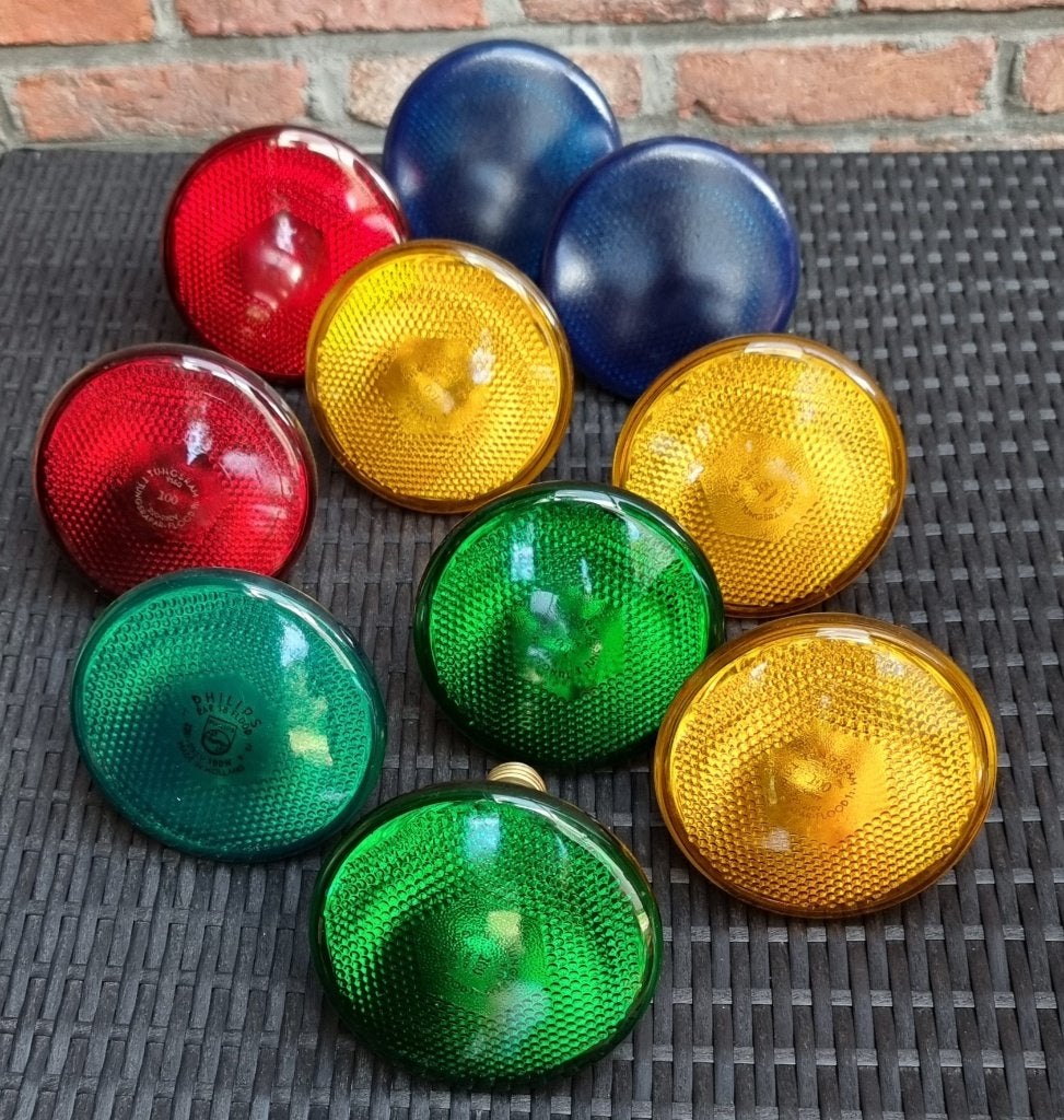 Ensemble de spots de couleur professionnels PAR 38, 100 Watt, Enlèvement ou Envoi, Utilisé, Lumières, Couleur