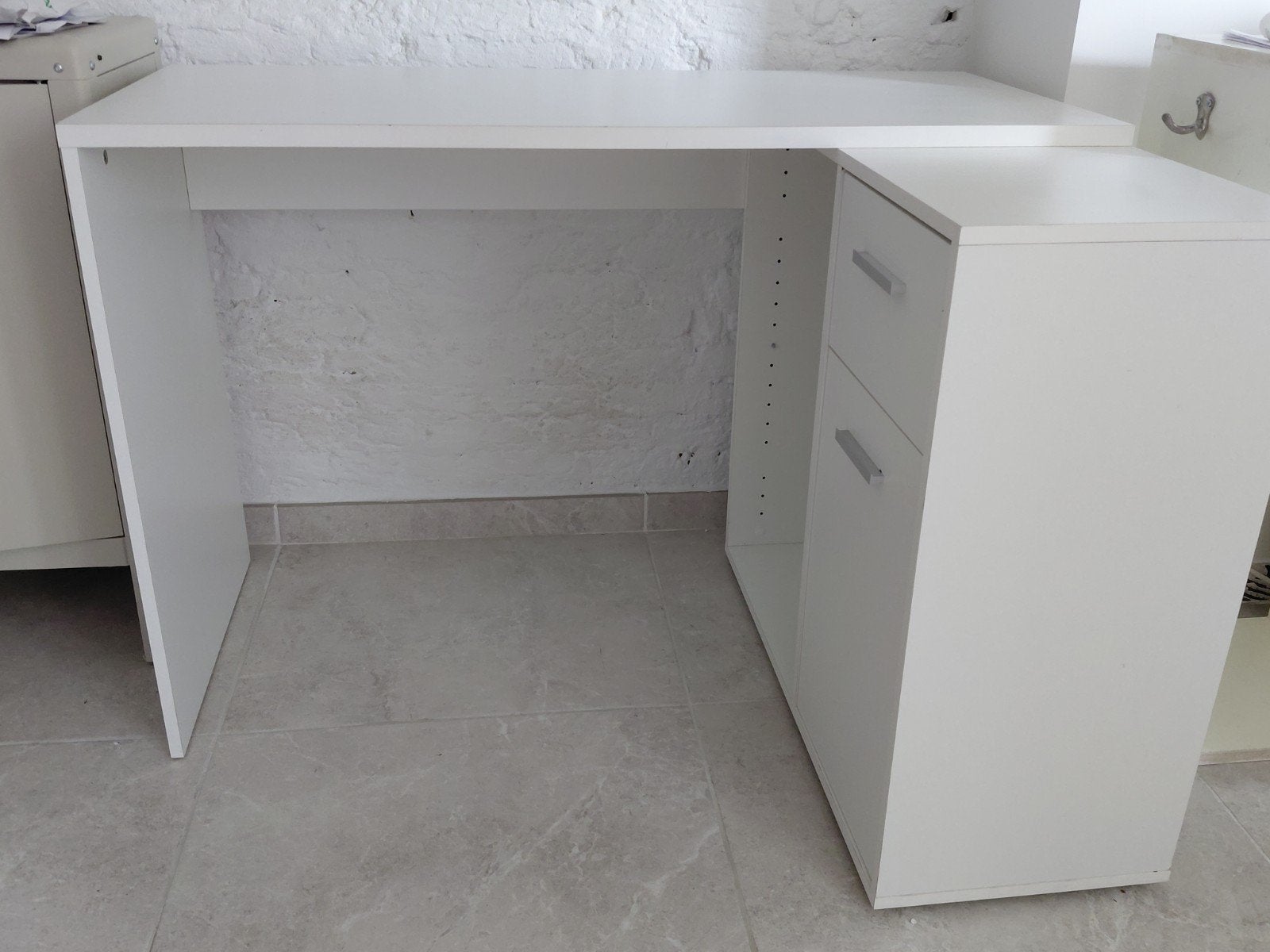 Livarno bureau wit, Autres marques, 110 cm, Autres matériaux, Utilisé
