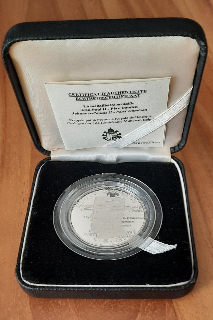 Médaille argent « Damianus » 1995 - Jean-Paul II, Timbres & Monnaies, Enlèvement ou Envoi, Argent