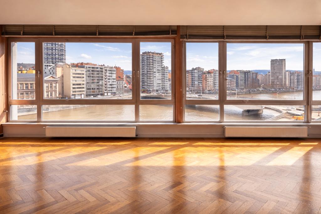 Appartement 3 chambres avec vue dégagée sur la Meuse – Liège, Liège (ville), 258 kWh/m²/an, 90 m², Appartement
