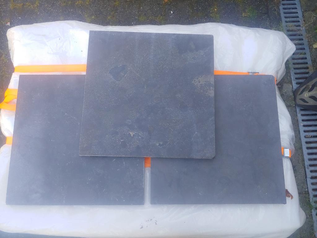 3 x tegel natuursteen 40x40x2cm, Doe-het-zelf en Bouw, Tegels, Ophalen