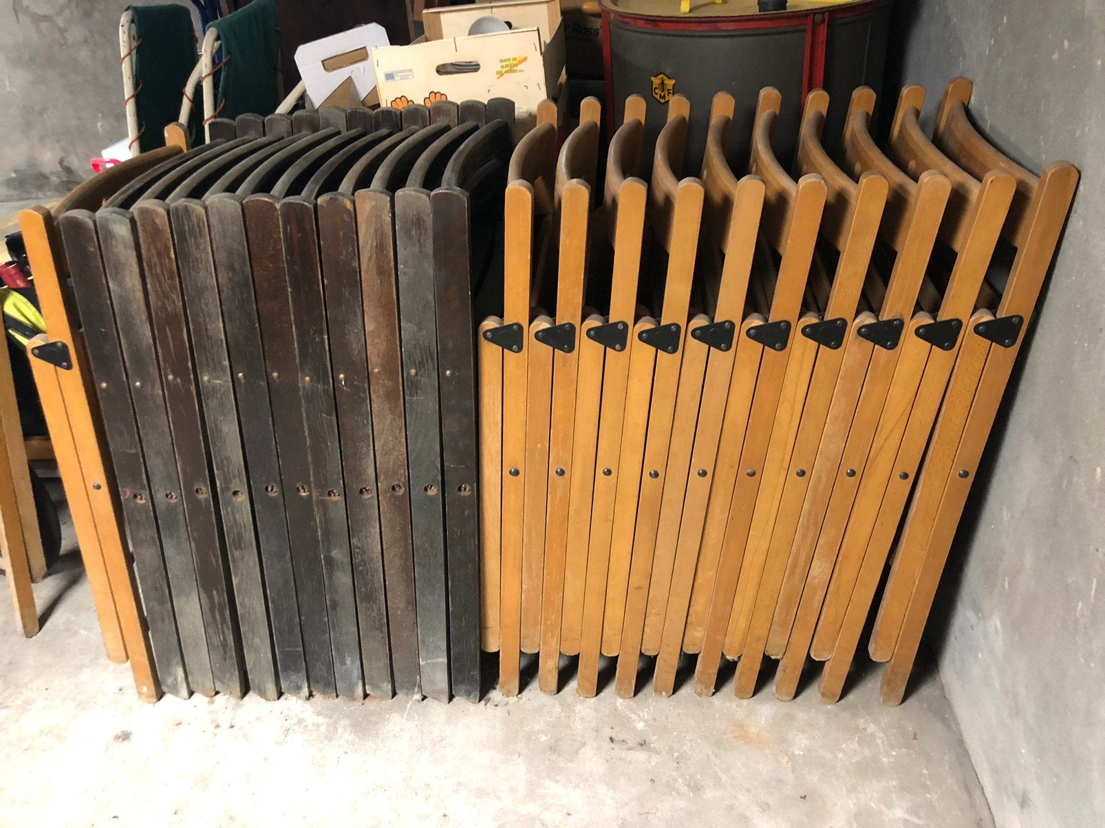22 Klapstoelen hout 2 types Ikea, Enlèvement ou Envoi, Utilisé, Bois