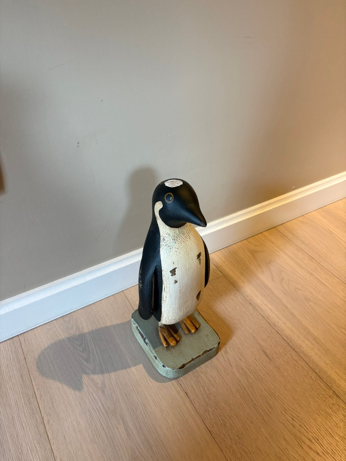 Pingouin vintage bois Arteferro — sculpté et peint à la main, Enlèvement, Utilisé, Animal