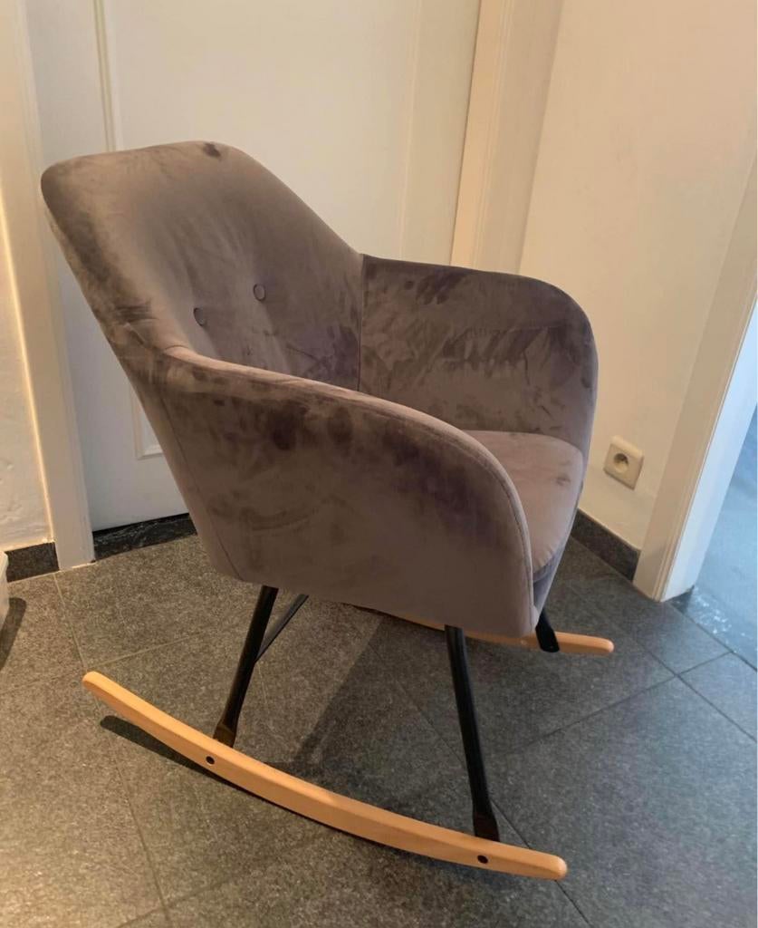 Kinder schommelstoel Nieuwstaat, Huis en Inrichting, Fauteuils, Ophalen, Zo goed als nieuw, Stof