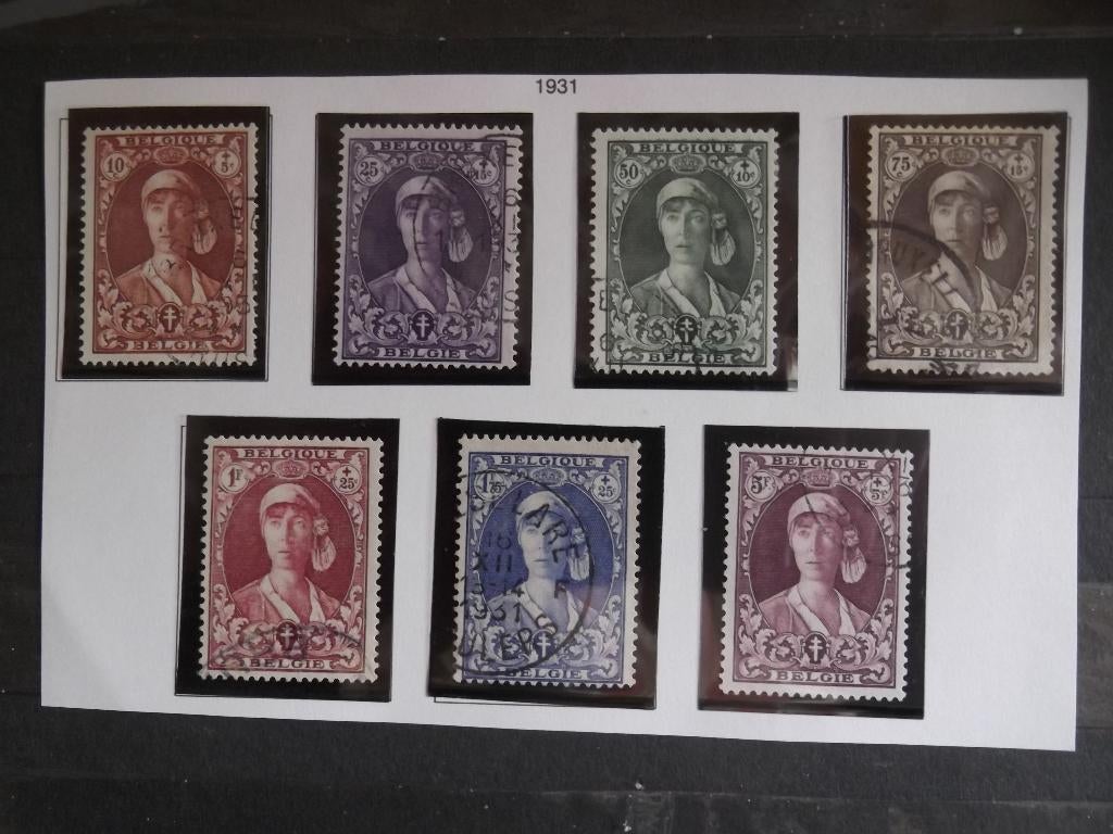 326-332 Koningin Elisabeth - la Reine Elisabeth Obl, Timbres & Monnaies, Enlèvement ou Envoi, Affranchi, Oblitéré