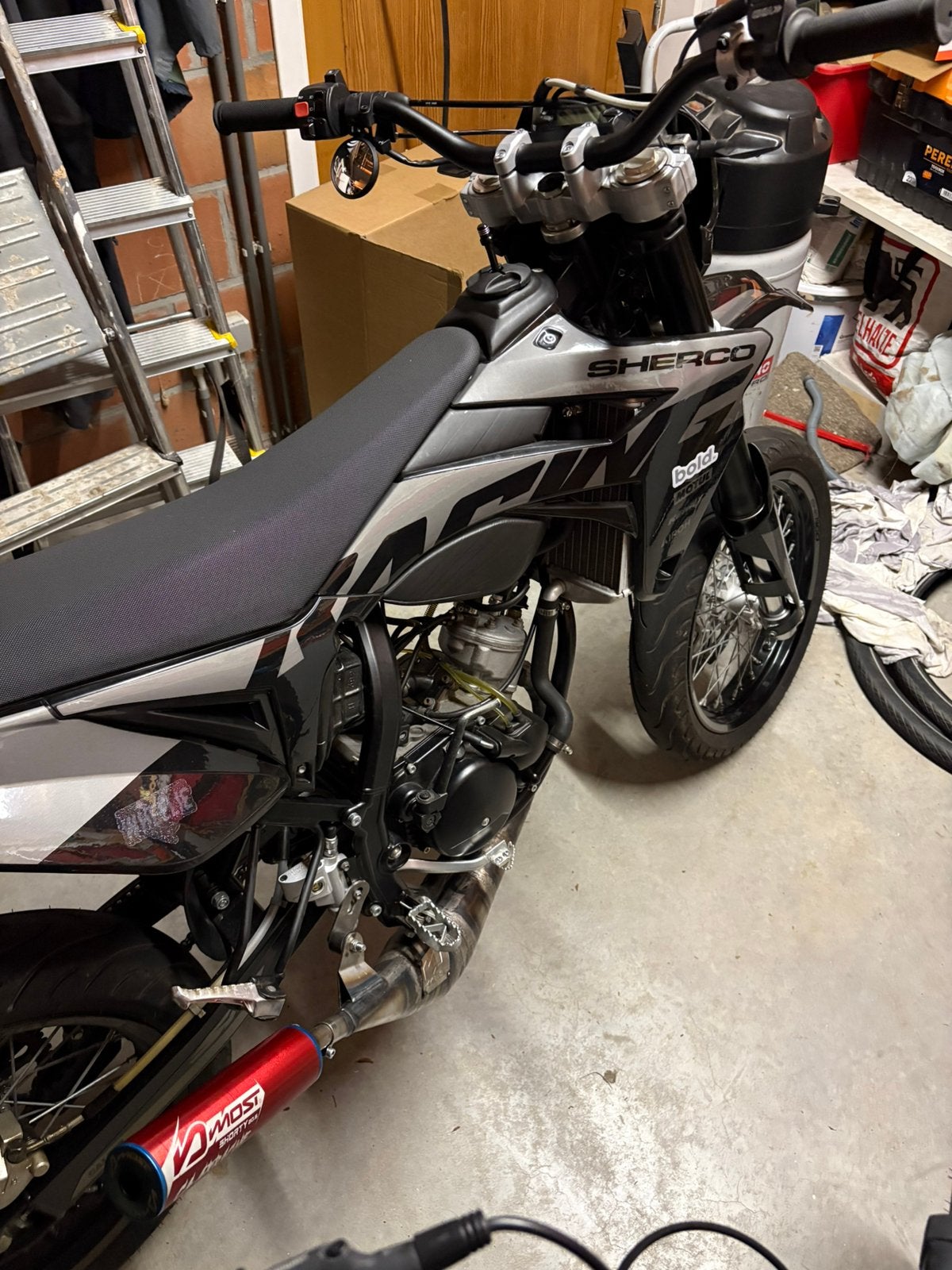Sherco smrs 50 cc met most low uitlaat, Ophalen, Zo goed als nieuw