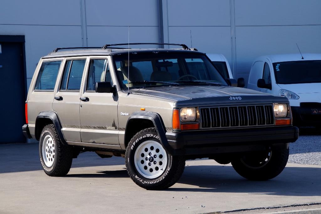 Jeep Cherokee 2.5i 4x4 Oldtimer met garantie, Auto's, Stof, Beige, 4 cilinders, Beige