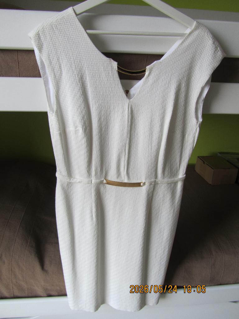 wit kleed, Kleding | Dames, Jurken, Zo goed als nieuw, Maat 38/40 (M), Wit, Knielengte, Ophalen of Verzenden
