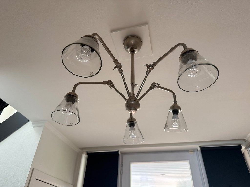 Moderne luster Pomax, Huis en Inrichting, Ophalen, Design, E14 (klein), Zo goed als nieuw