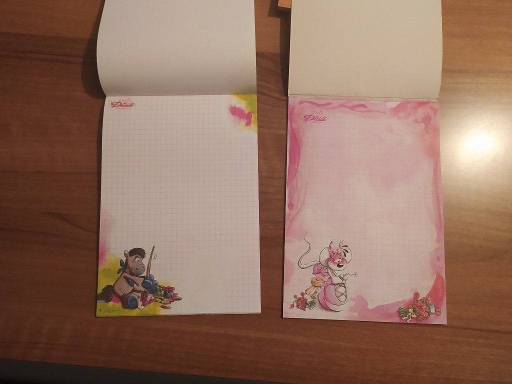 Diddl blok (7-8 blaadjes), Verzamelen, Diddl, Ophalen, Diddl, Gebruikt, Papier, Kaart of Schrift