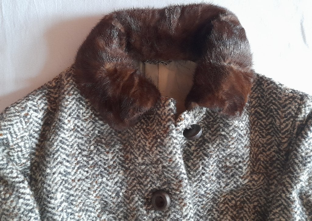 Vintage mantelpakje, Kleding | Dames, Ophalen of Verzenden, Gedragen, Maat 42/44 (L)