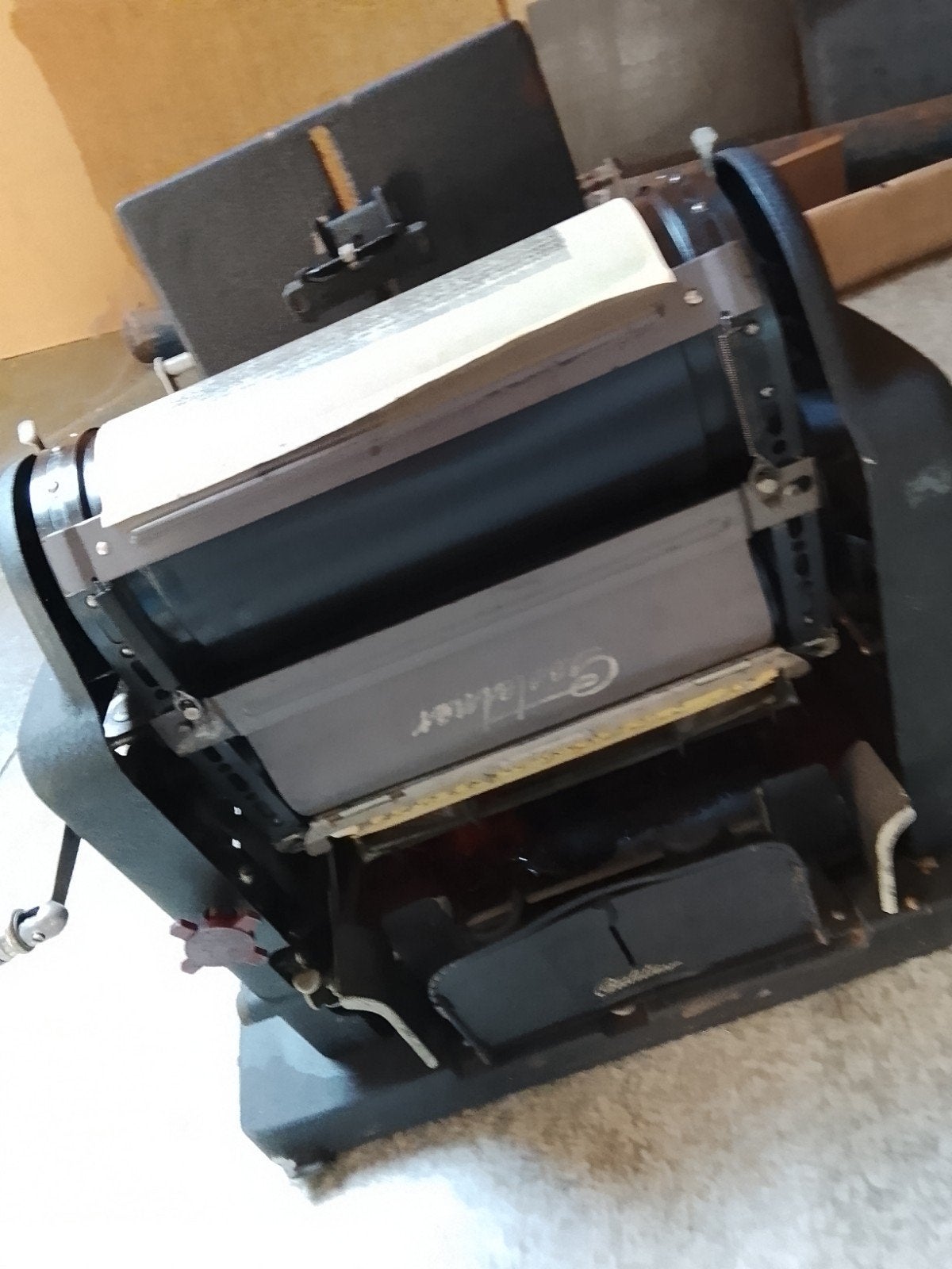 kopieerapparaat gestetner120 antiek, Ophalen