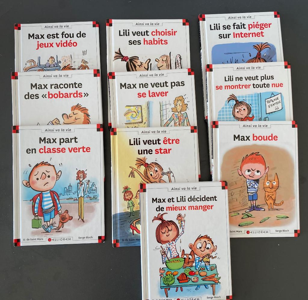 lot de livres MAX ET LILI - édition titres rouges, Boeken, Kinderboeken | Jeugd | onder 10 jaar, Ophalen of Verzenden, Zo goed als nieuw