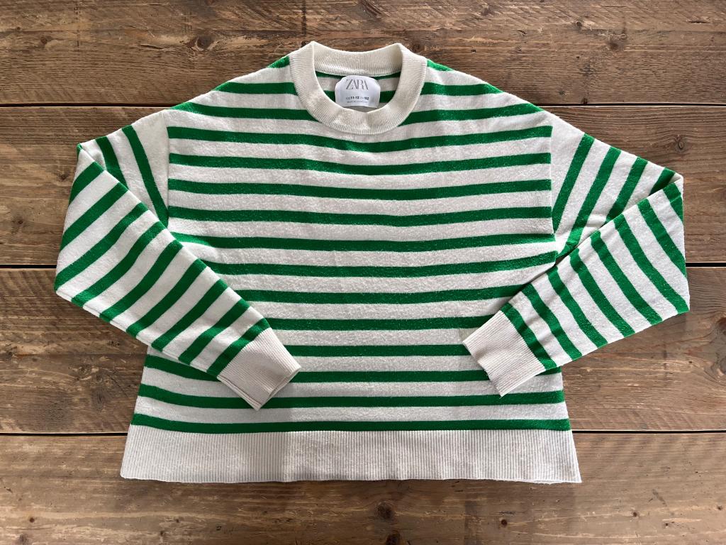 ZARA, trui groene streep 146 - 152, Ophalen of Verzenden, Zara, Meisje, Trui of Vest