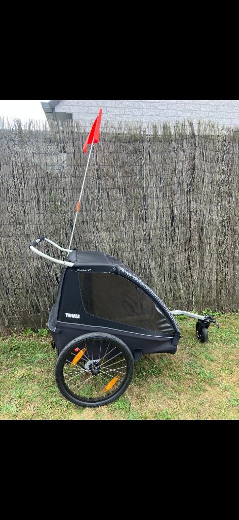 Thule Fietskar Coaster XT, Vélos & Vélomoteurs, Accessoires vélo | Remorques, Pliable, 20 à 40 kg, Comme neuf, Enlèvement