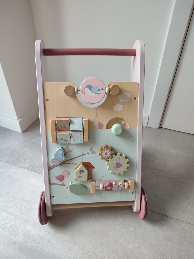 Loopwagen little dutch roze, Ophalen