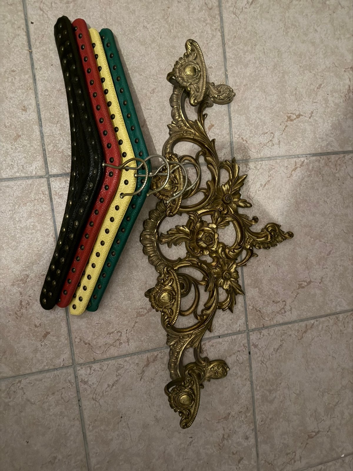 Vintage kapstok met kleerhangers, Zo goed als nieuw, Minder dan 100 cm, Metaal, Ophalen